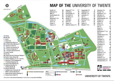 Incatro Universiteit Twente plattegrond