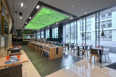 Incatro Bureau Moderne banque de Luxembourg AR Tceiling LED 8